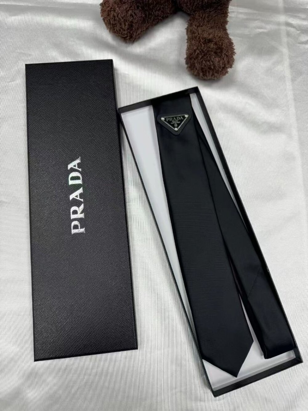 Prada 💎Self-Tie Black Tie (brand new with gift box)💐